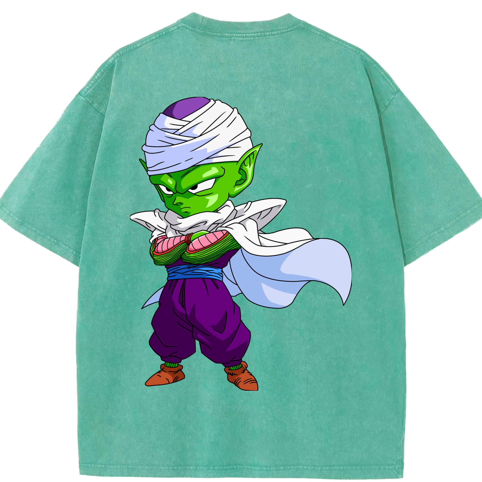 （画像用） ドラゴンボール ピッコロ DRAGON BALL Piccolo 綿100% ヴィンテージ風 半袖Tシャツ（背面プリント）